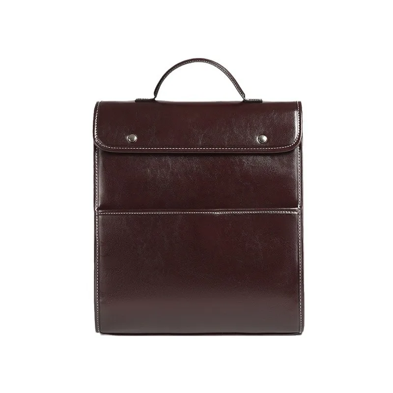 Leather Business Retro Backpack Women New Fashion Simple Large Capacity Computer Backpack