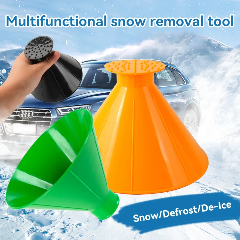 Auto Ice Scrape Funnel Car Window Glass Cleaning Tool Windshield Snow Remove Shovel Cleaning Brush home Windows Glass Clean Tool
