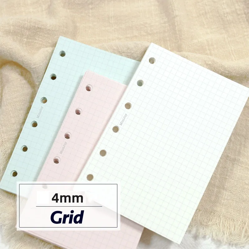 Fromthenon Minimalist 6 Hole A7 Collection Daily Weekly Monthly Plan Square Color Inner Pages Folding Pages Replacement Core