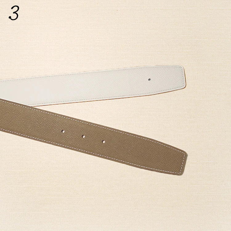 2026 WITHOUT BUCKLE 3.8cm two sides high quality men women belt genuine leather trousers first layer 16 colors