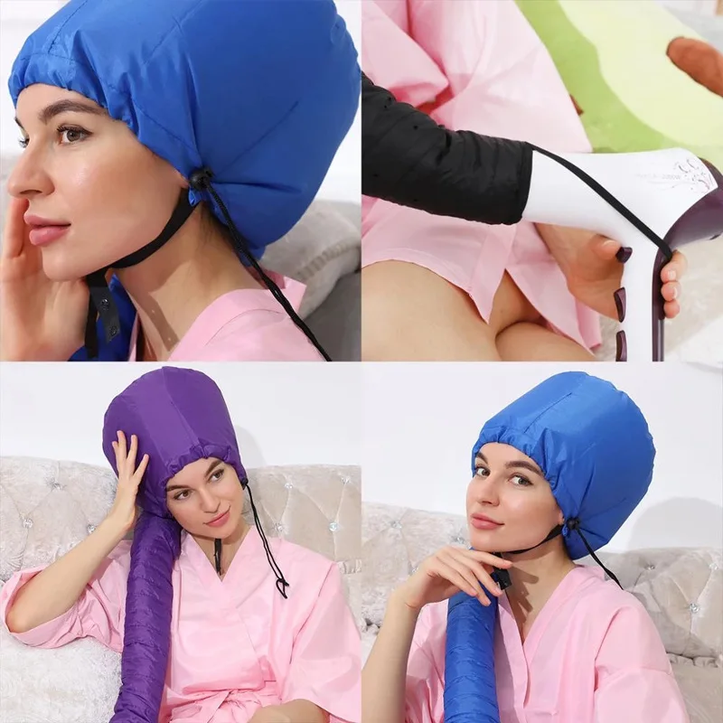 Hair Drying Cap Hair Dryer Caps Care Perm and Dye Styling Warm Air Adjustable Drying Hood Home Hairdressing Salon Supply dry hair cap warm air bonnet cap hair bonnet dryer