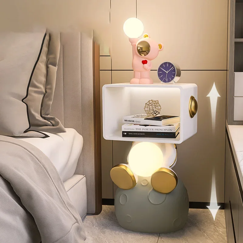

Girl Bedroom Night Table Minimalist Cutespace Saving Aesthetic Night Table Storage Luxury Mesitas De Noche Furniture Decoration