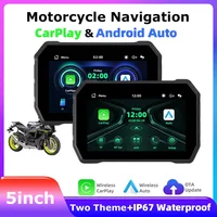 5 inch Wireless CarPlay Moto Android Auto Digital Motorcycle Dashboard GPS Motorcycle Navigation Two Theme Display Screen