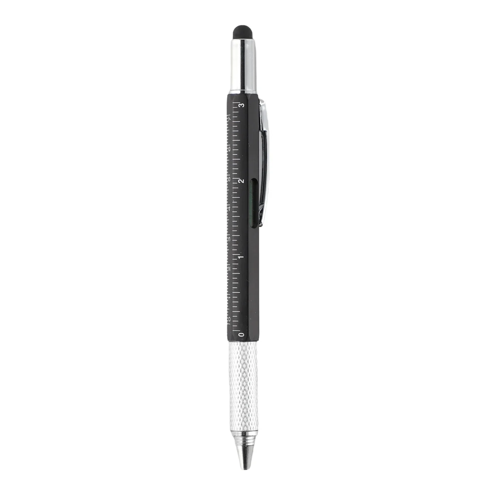 Multifunctional Tool Pen Multi-Function Tool Pen Level Scale Touch Screen 6in1 Metal Ballpoint Pen For Construction Engineers Working Scenes