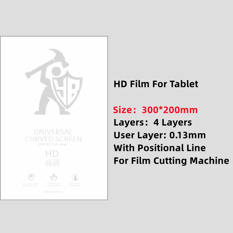 20pcs TPU Hydrogel Film For iPad 9.7 10.5 Pro 11 Inch Tablet Laptop Front HD/Matte/Privacy Screen Protector Cutting Machine Plot