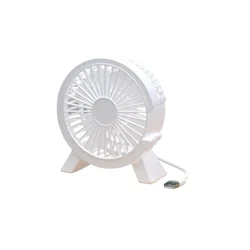 USB Rechargeable Low - Noise Mini Desk Fan - USB Type - C (White)