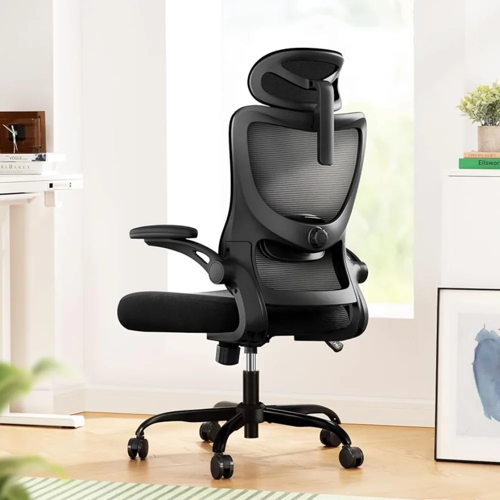 

Ergonomic Office Chair: Office Computer Desk Chair with High Back Mesh and Adjustable Lumbar Support Rolling