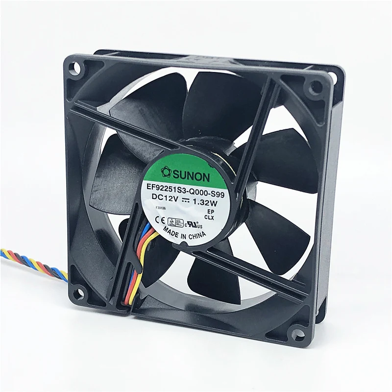 

SUNON 9025 90MM 90x90x25mm 775 CPU Fan PC Case Cooling Fan 12V 1.32W EF92251S3-Q000-S99 with PWM 4pin