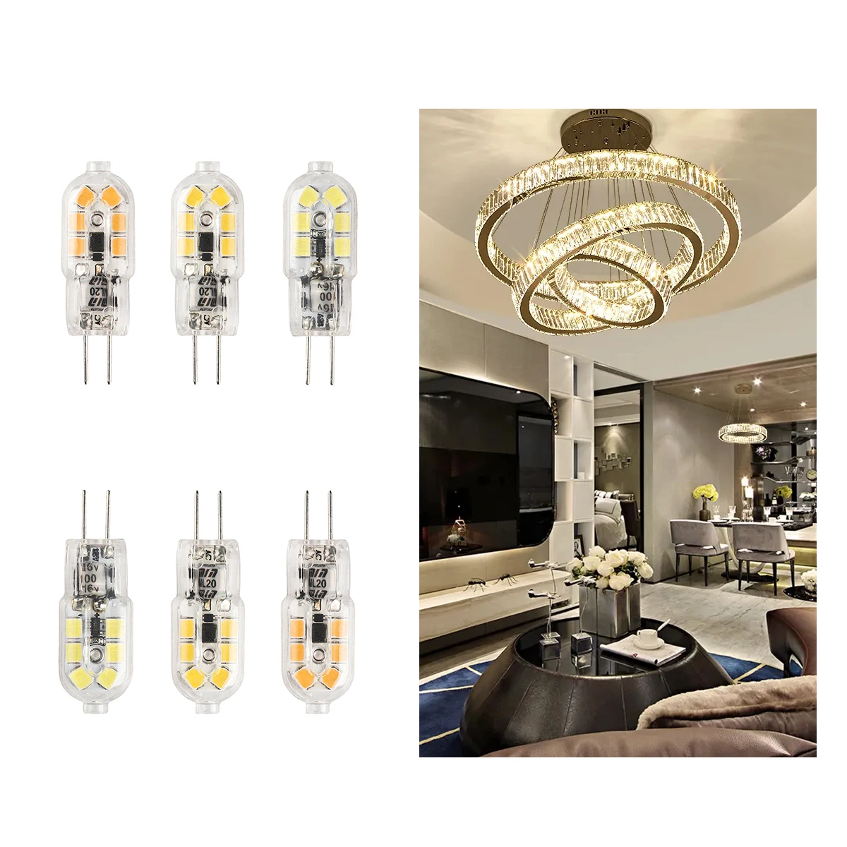 High-Efficiency LED Mini G4 Bulb – Low Power, Strobe-Free Lighting for Crystal Chandeliers, Kitchens, Studies, and Bathrooms