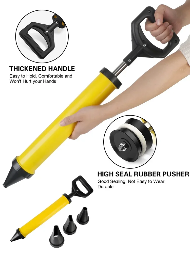 Caulking Tools Applicator Caulking Gun Hand Tools Grouting Gun Cement Lime Pump Grouting Mortar Sprayer Grout Filling Tools 4 Nozzles