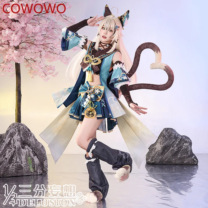 

COWOWO Genshin Impact Kirara Game Suit Sweet Lovely Uniform Cosplay Costume Halloween Carnival Party Role Play Women Dress