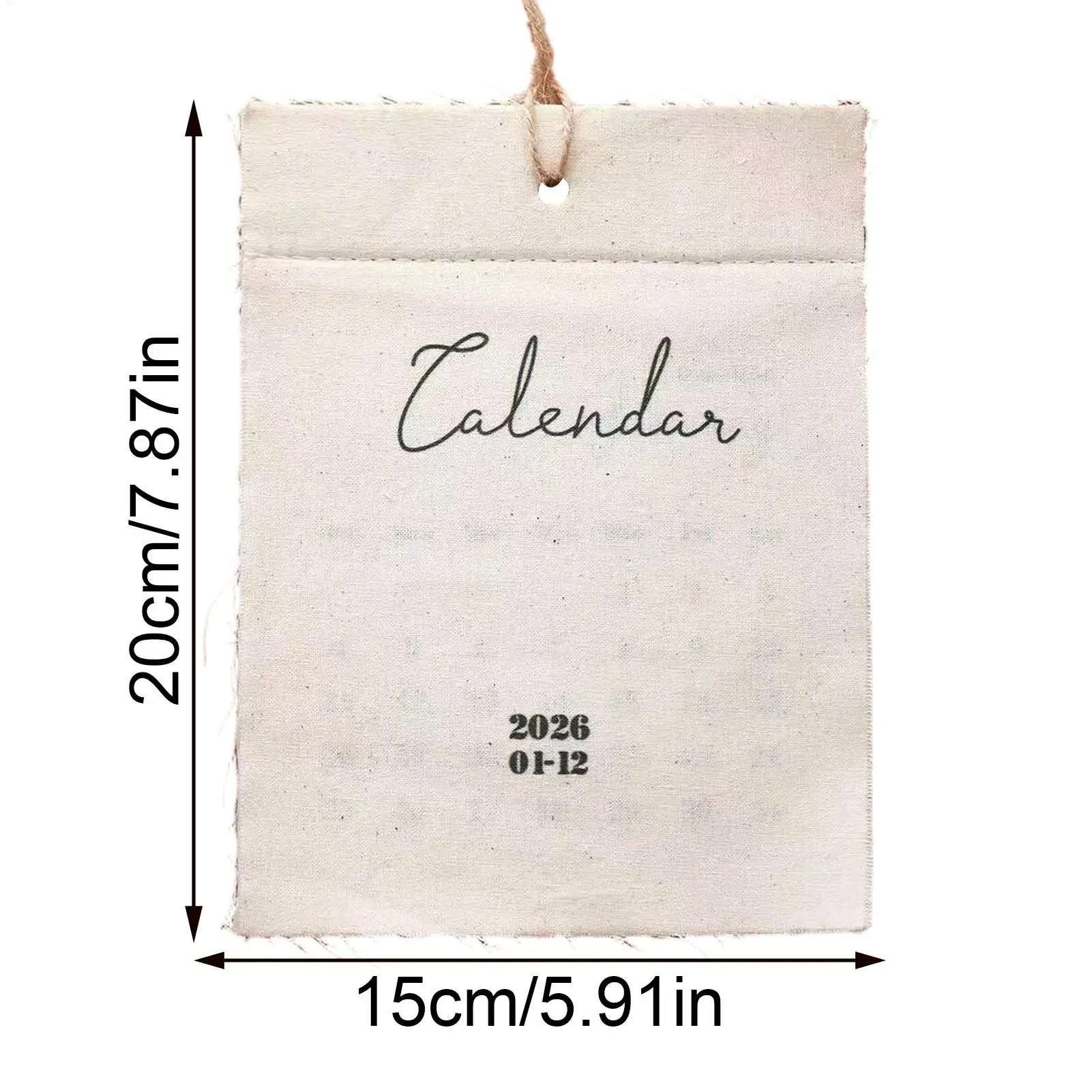 Calendario da parete in tessuto 2026 - Strumento di pianificazione tessile da 12 mesi per la casa, l'ufficio, l'aula e la sala studio Decorazioni per la casa Insegnanti Studenti - immagine 6