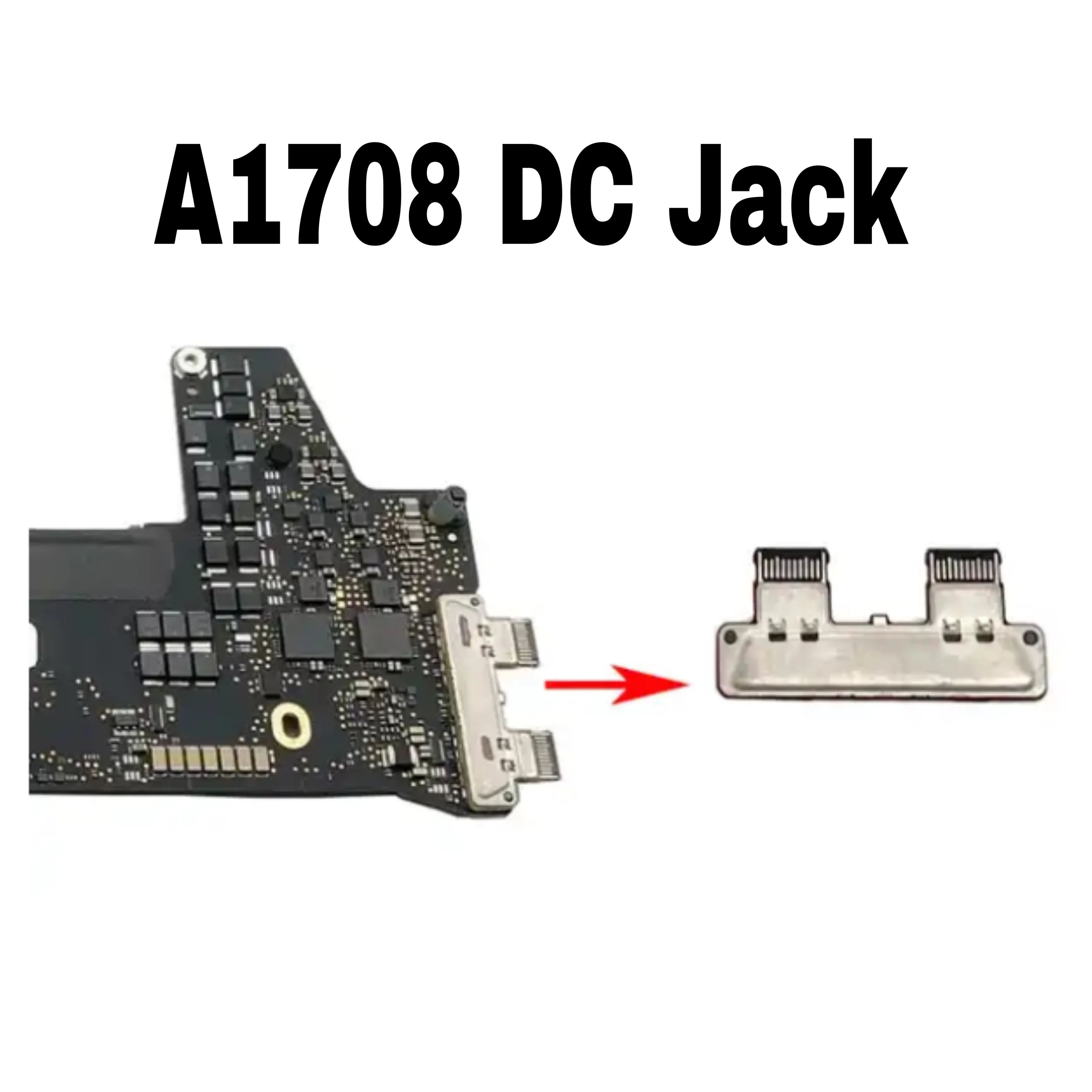 

Used for Macbook Pro Retina 13" A1708 Type-C USB DC Power Type C Jack Board Connector Replacement