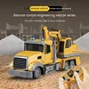 1:24 Remote Control Excavator Children's Simulation Model Engineering Car  Toy Crane Mixer Truck Excavator New In Christmas Gift 1