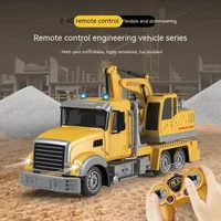 1:24 Remote Control Excavator Children's Simulation Model Engineering Car  Toy Crane Mixer Truck Excavator New In Christmas Gift 1