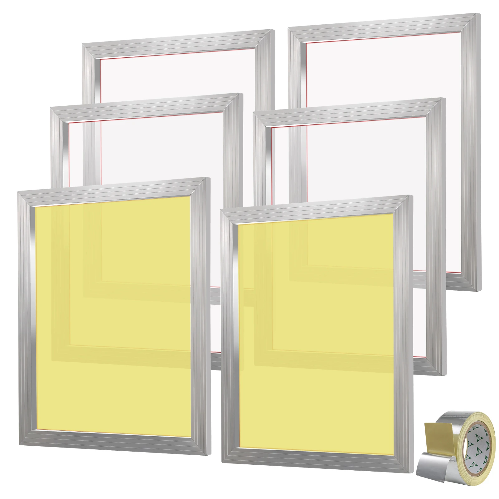 Aluminum Silk Screen Printing Frame Kit with Nylon Mesh for Arts and Crafts