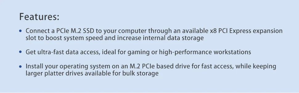 PCIe x8 auf „Dual M.2 M Key NVMe Adapter Erweiterungskarte das Motherboard BIOS muss PCIe-Gabelung einstellen. – Detail 3