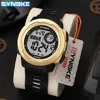 SYNOKE Men Digital Watch Sports Watches 5Bar Waterproof Military Shock Digital Watch LED Display Large Screen Alarm Clock 5