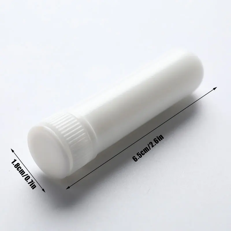 10 Stück Inhalator Stick ätherisches Öl Aroma therapie weiße Nasen inhalator Röhrchen leer – Detail 6
