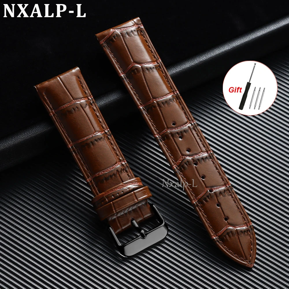 Premium Genuine Leather Watch Band Replacement Strap – Elegant Cowhide Wristband