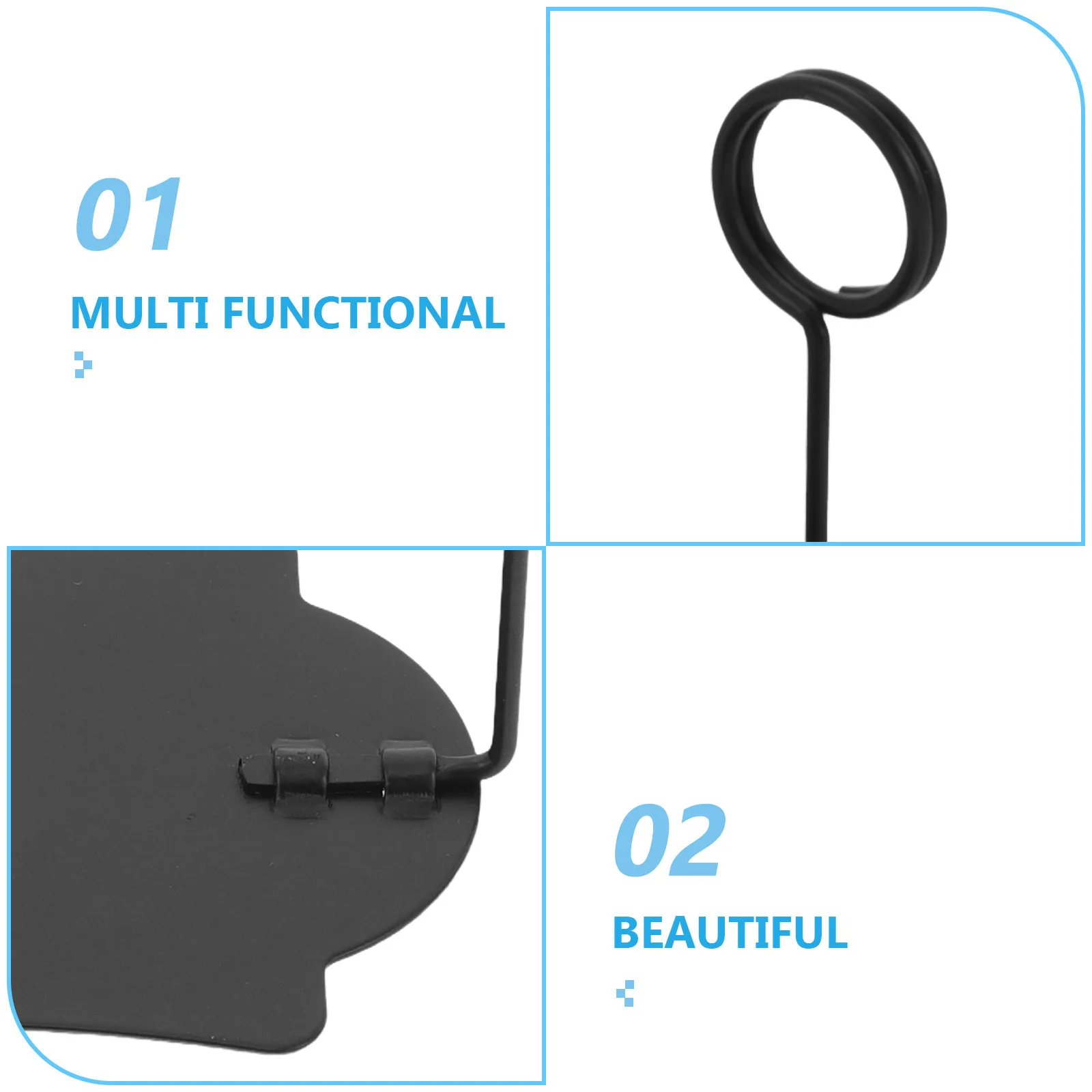 가격표 홀더 검정색 수직형 베이커리 케이크 디저트 스탠드 탁상용 표시판 음식 이름표 메모 클립 사진 홀더
