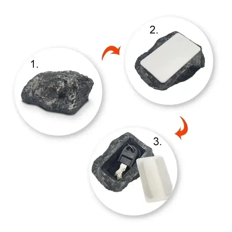 Creative Fake Stone Key Box for Outdoor Keys Safety Hiding,Resin Keys  Storage Box Simulated Stone Key Hidden Storage Container - AliExpress