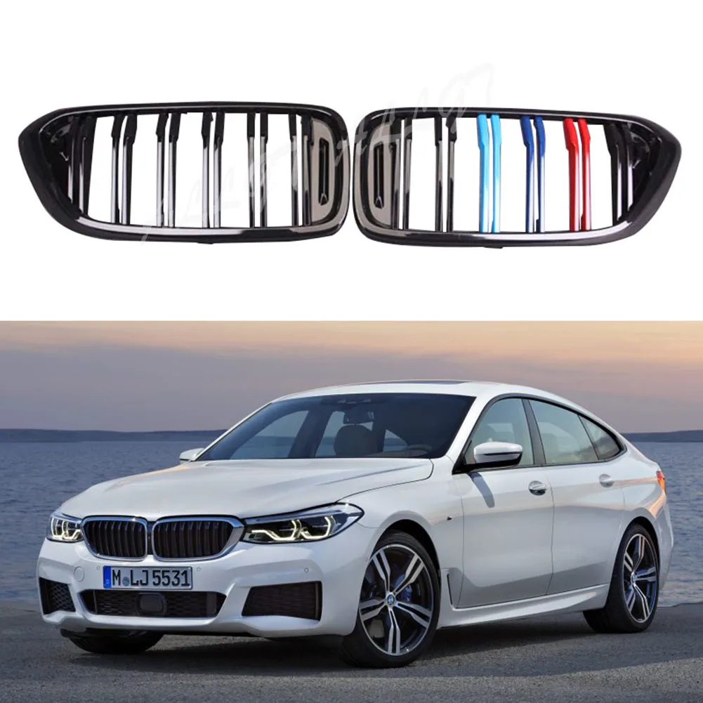 

Автомобильная решетка с двумя плавниками, передний бампер, решетка для BMW 6 серии GT G32 640i 630i 2018 ABS