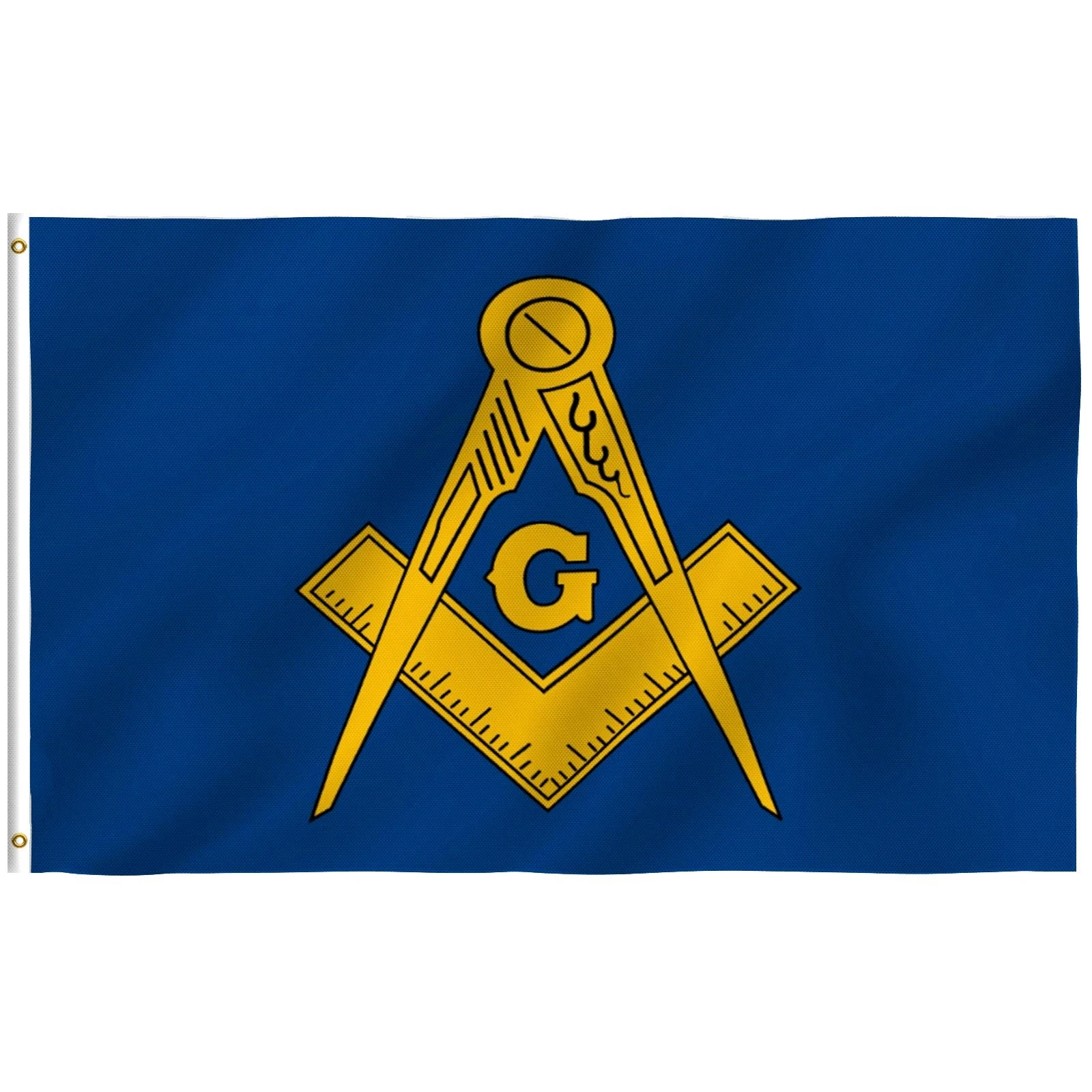

Masonic Flag Vivid Color Blue Double Stitched Free Freemasonry Masonic Lodge Flags Banners with Brass Grommets Home Decoration