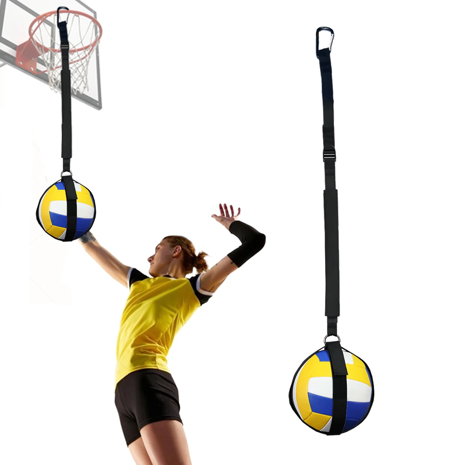 Volleyball Spike Trainer -Solo Serve & Attack Practice Tool Boost Your Serving, Jumping, Arm Swing Techniques & Spiking Strength