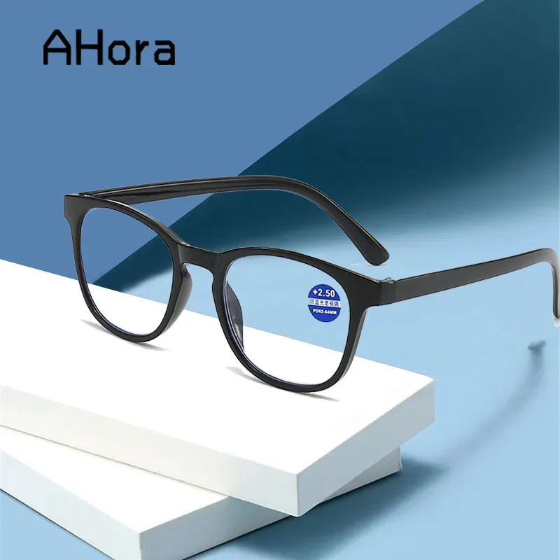 

Ahora Classic Black Frame Reading Glasses Women&Men Presbyopia Eyeglasses Blocking Blue Light Computer Googles +1.0+1.5...+4.0