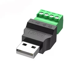 USB 2.0 Type A Plug and Play Connector with 4 - Pin Screw Terminal (Male)