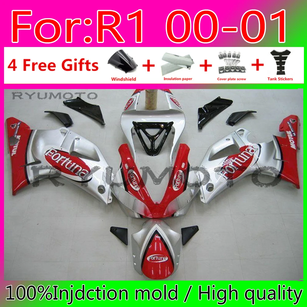 

Motorcycle Injection mold fairings kit for YAMAHA YZF R1 YZF1000 00 01 R1 bodywork fairing YZFR1 2000 2001