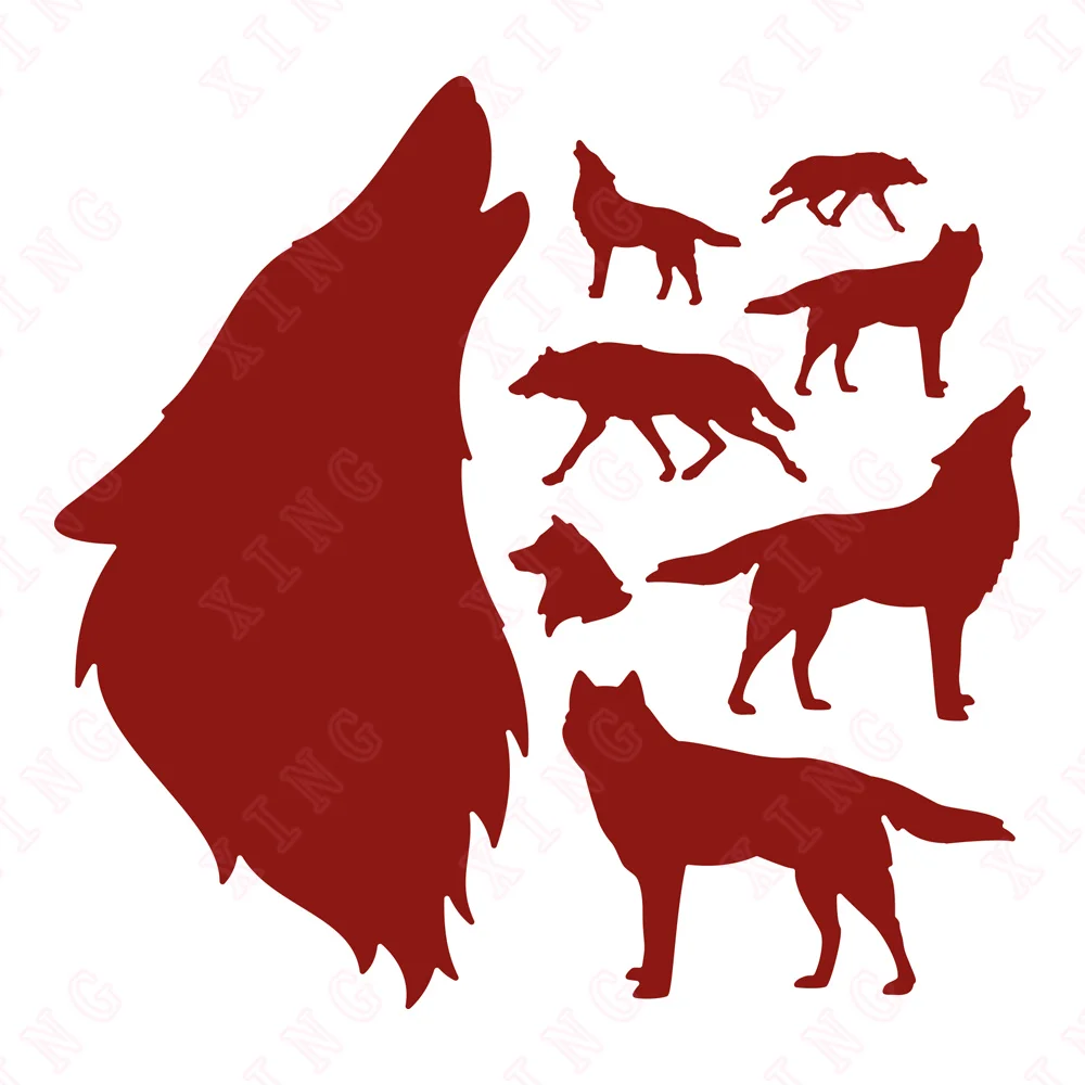 

Scrapbook Decoration Embossing Molds 2022 Christmas Arrival Metal Cutting Dies New Diy Craft Howling For You Silhouette Die Set