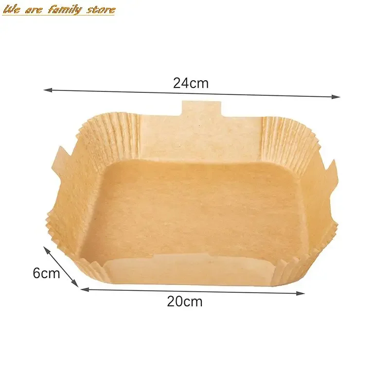 50PCS/lot Disposable Air Fryer Paper Liner 24CM Non-Stick Baking Paper Food Grade Parchment Oil-Proof Accesorios