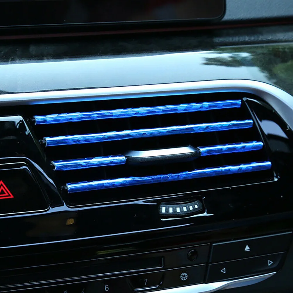 10 stücke 20 CM Auto Klimaanlage Outlet Dekorative Weiche Streifen Auto Trim Streifen Auto Innen Grille U-förmigen universal – Detail 3
