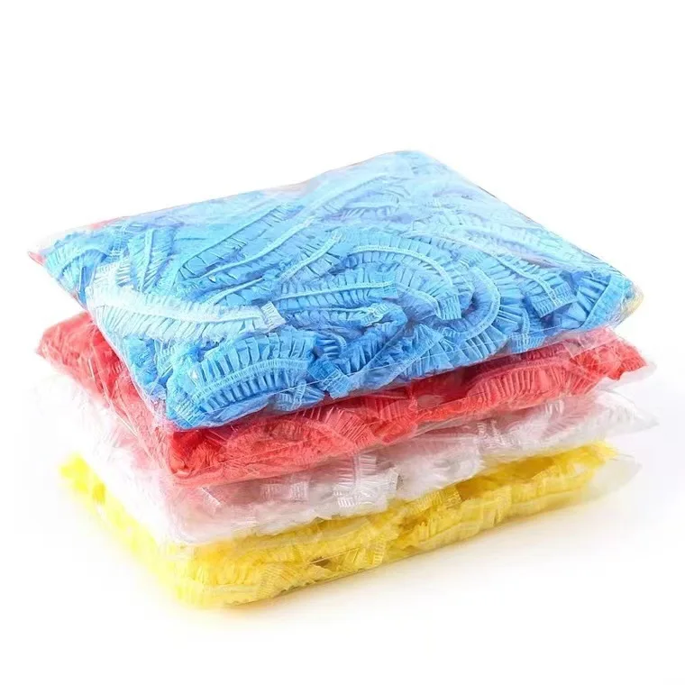 

100Pcs Disposable Shower Cap Plastic Waterproof Headgear Hotel Hair Dye Shower Cap Transparent Plastic Beauty Salon Cap Cling