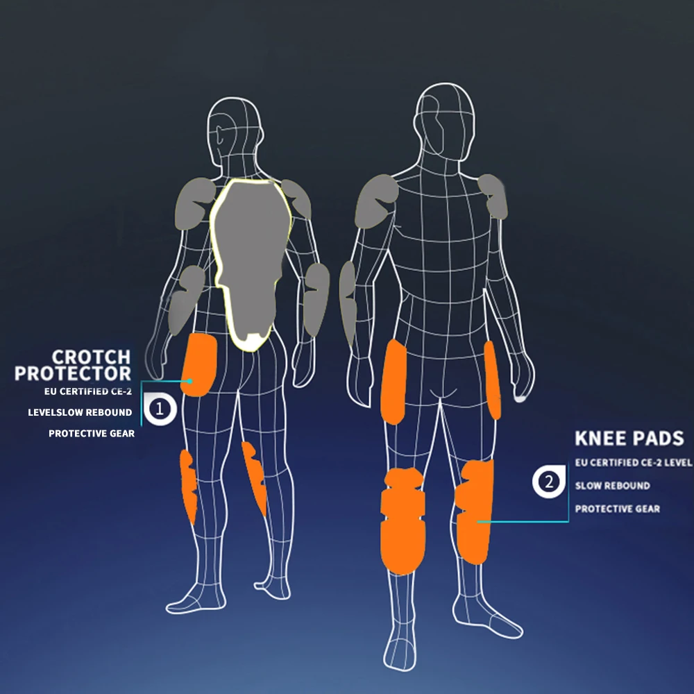 옐로우 CE 레벨 2 오토바이 바지 청바지 보호대 패드 무릎 엉덩이 보호 두꺼운 오토바이 레이싱 라이딩 무릎 보호대