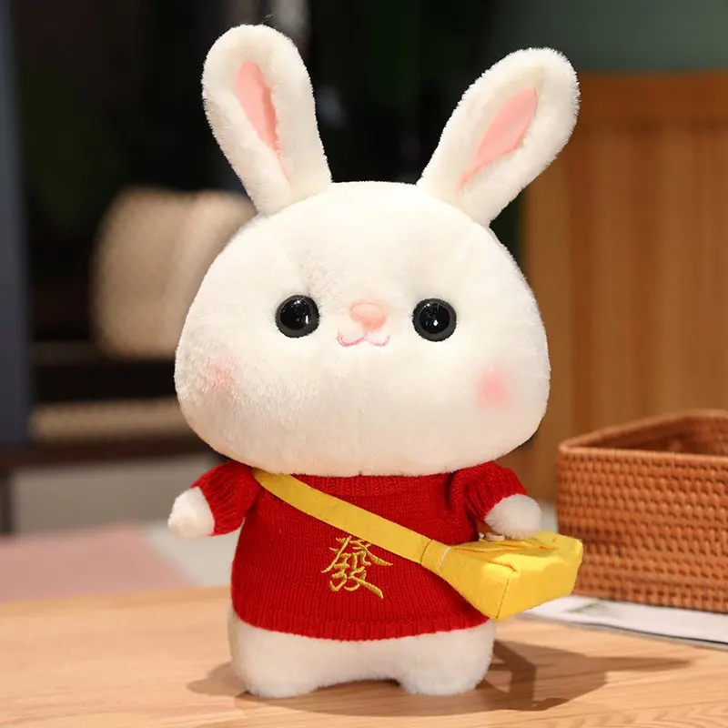 30cm Lalafanfan Cafe Clothed Rabbit Plush Toys Cartoon New Year Red Sweater  Bunny Stuffed Dolls Kids Girls Xmas Gift - Stuffed u0026 Plush Animals -  AliExpress