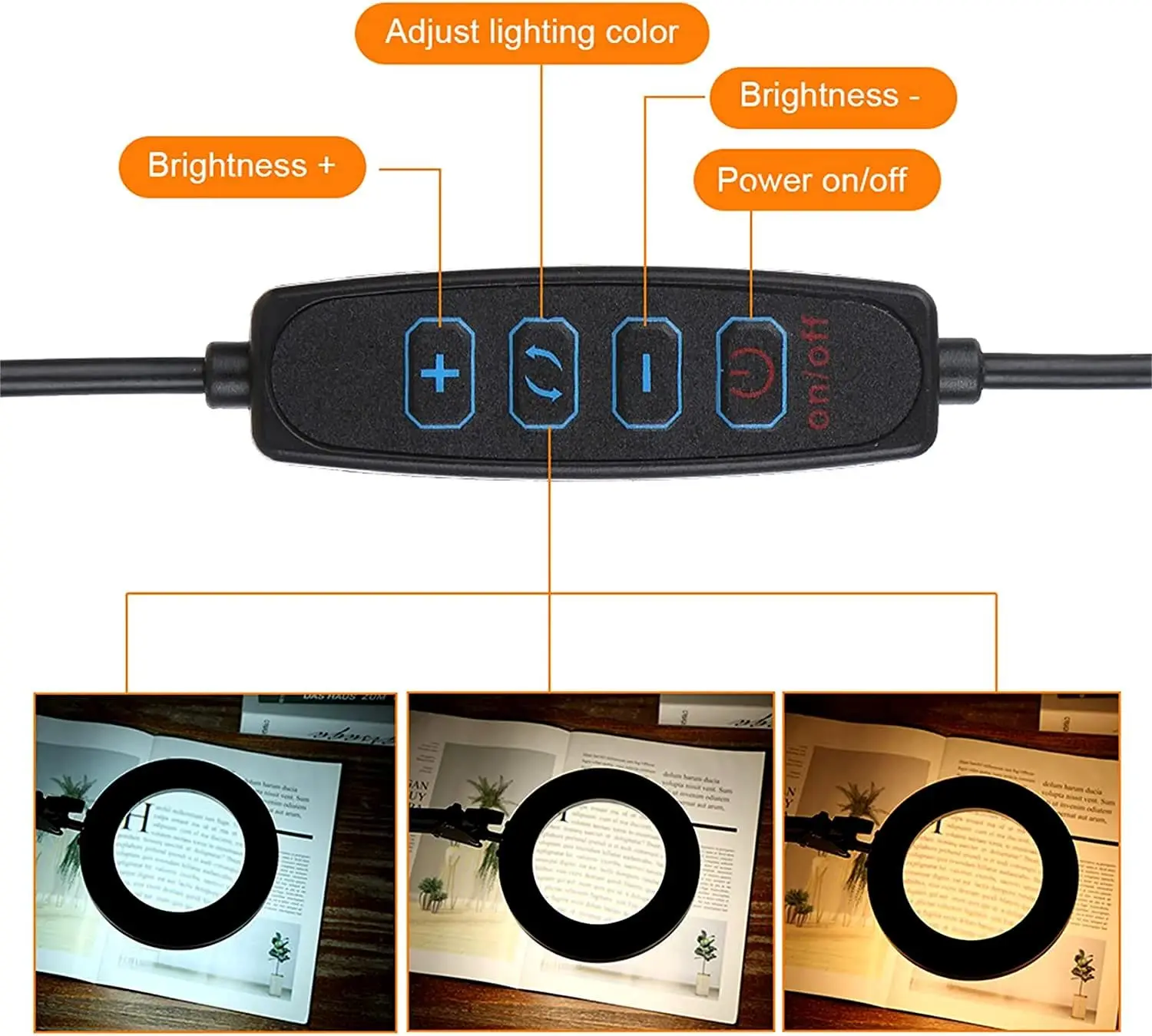 LED Magnifying Lamp with Clamp 5X 3 Color Modes Adjustable Illuminated Magnifier Soldering Iron Repair Table Lamp Skincare soldering magnifier soldering repair magnifier magnifying glass lamp