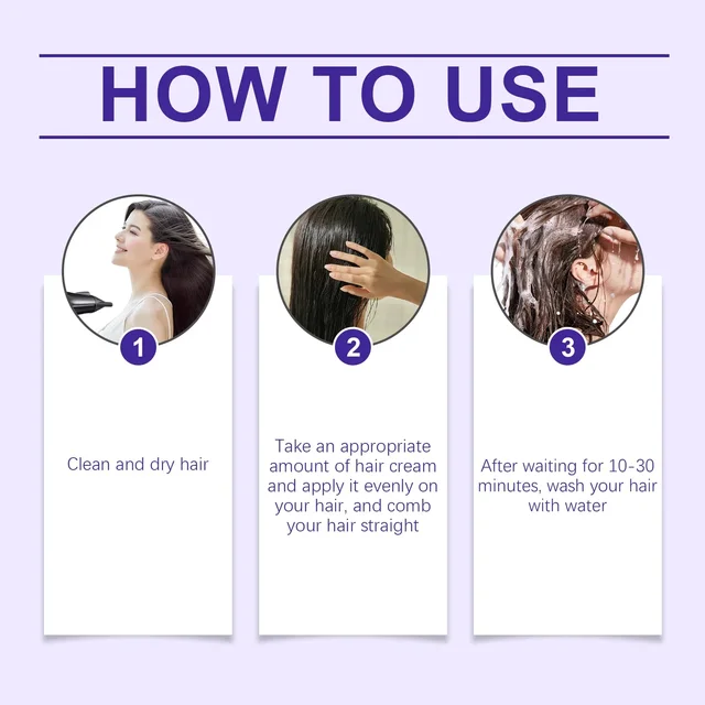 Protein Straightening Cream Nourishes Softens Hair Creating Silky Smooth Hair Repair Frizz Curls Naturally Without Damaging Hair