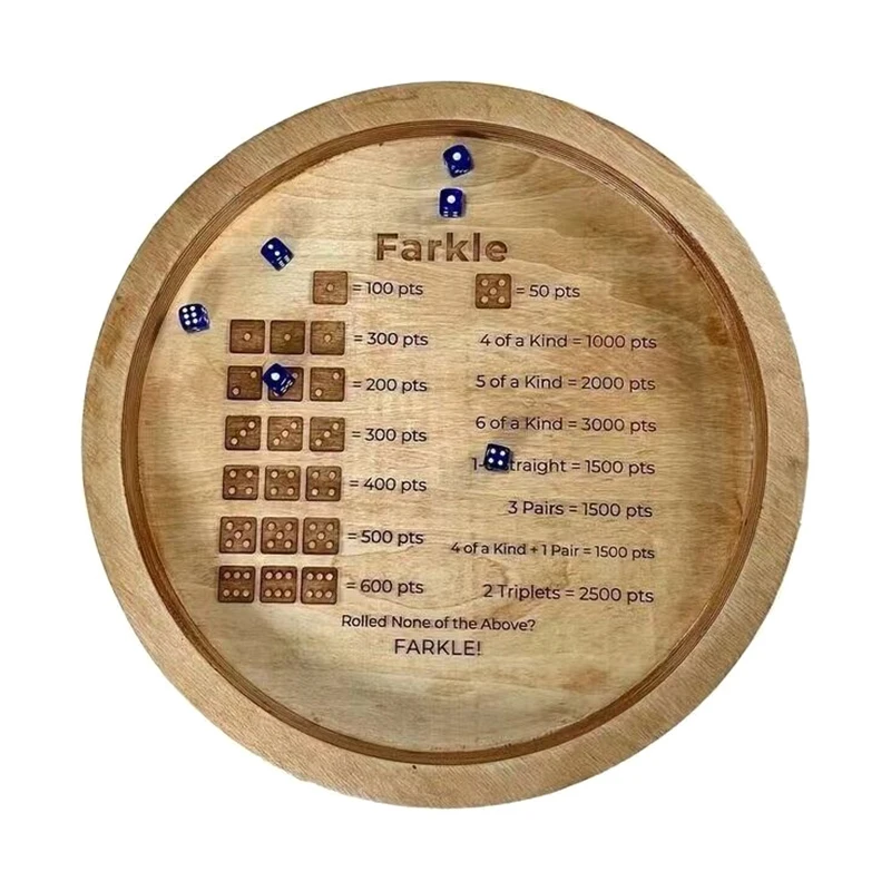 Wooden Dice Tray For Farkle Classic Dice Game, Farkle Tray, Classic Game, Tray