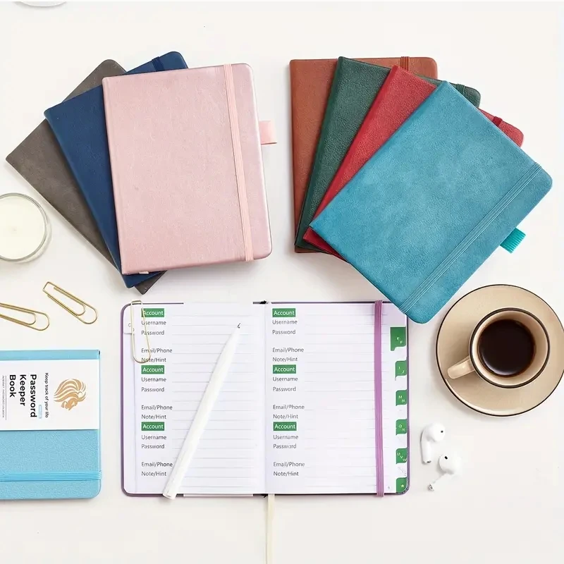 Password Book Password Keeper Book With Alphabetical Tabs Notebooks For Seniors Notepad Notebook Diary Writing Pads Office School Supplies