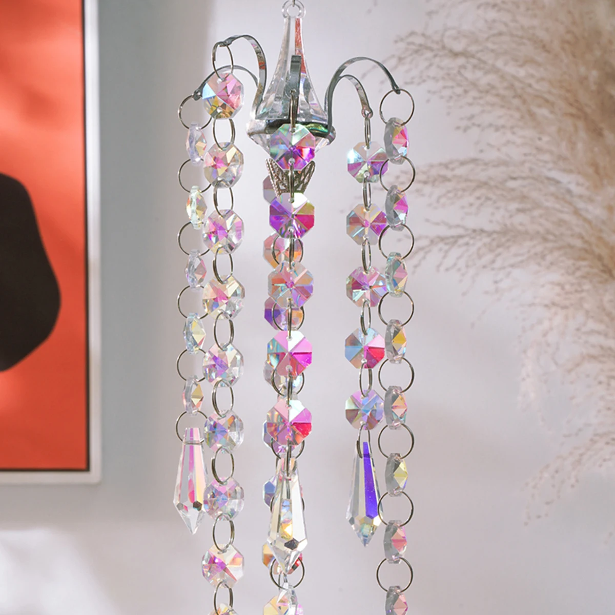 1PC, creative room window room balcony Sunlight Catcher Iriered Crystal Wind chime Pendant Crystal decoration