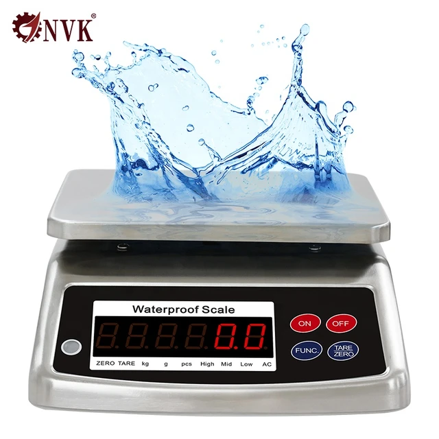 6/15/30kg Waterproof Food Scale Electronic Waterproof Scales IP68 Waterproof  Digital Weighing Scale