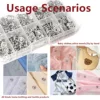 50 Sets Metal Snaps Buttons with Fastener Pliers Press Tool Kit For DIY Crafts Clothes Hats Plier Tool Metal Snap Button 6