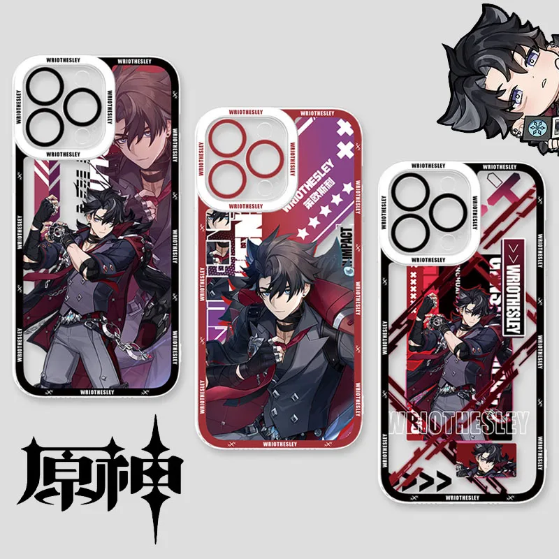 Stylish Genshin Impact Soft Silicone Clear Back Phone Case