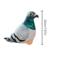 New Lifelike Bird Plush Toys Simulation White Green Pigeon Lovely Magpie Stuffed Animal Doll Photography Props Home Decor Gifts 6
