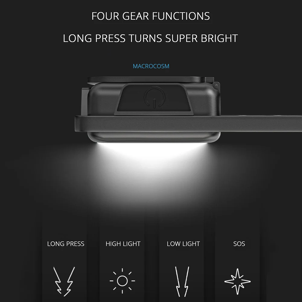 led flashlight keychain light 1-10PCS Mini LED Flashlight Portable COB Keychain Work Lights 400LM USB Charging Waterproof For Outdoor Walking Camping Lighting