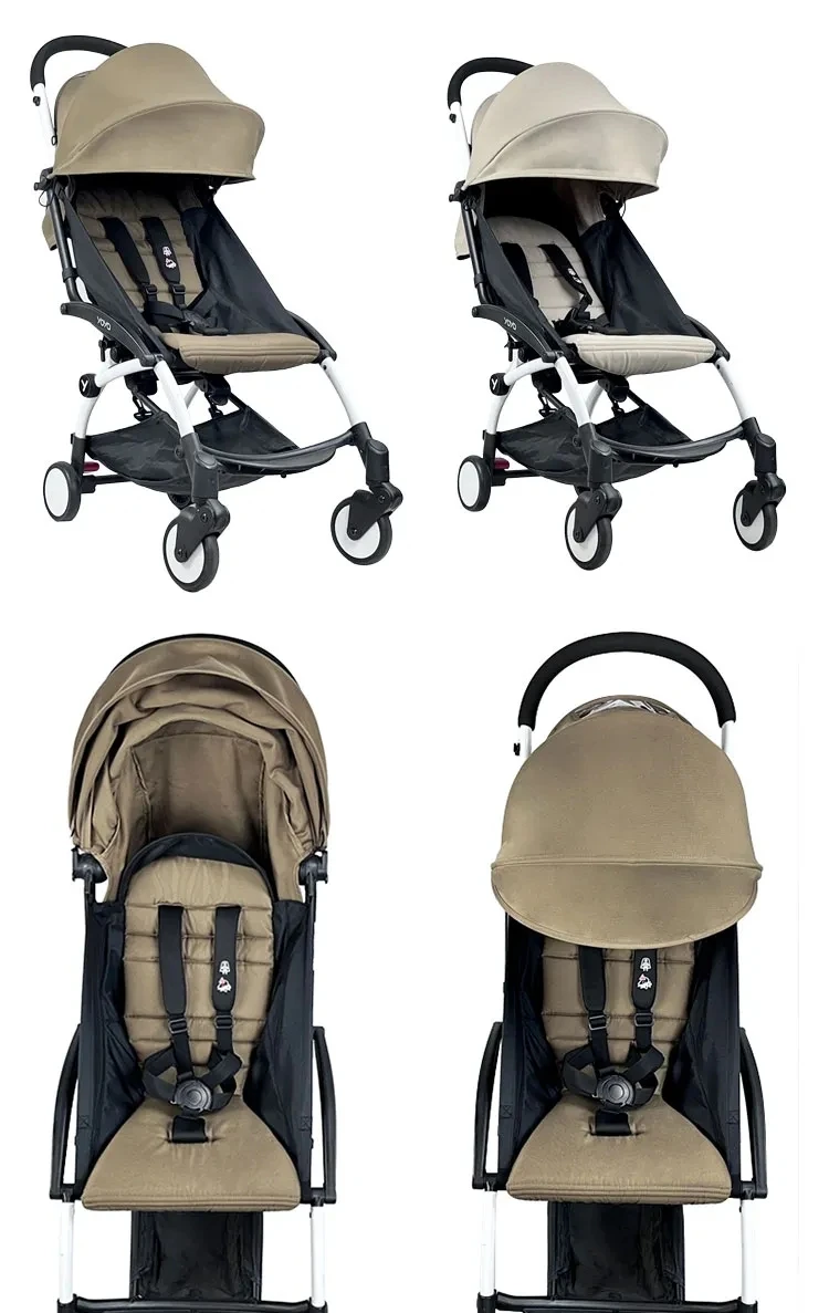 Description Picture 3 of item175 Stroller Accessories Canopy Cover Seat Cushion For babyyoya babytime Sunshade Cover Seat Mattress With Back Zipper Pocket