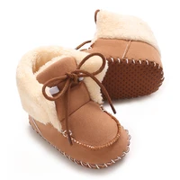 New Baby Boots With Multi-color High-Quality Cotton Lace Up Soft Sole For Winter Men's And Women's Baby Shoes The First Walking 5